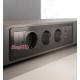 Врезной блок розеток 3х220В + USB тип С, черный, Versaframe ASA 060.40F.00009