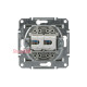 Розетка комп'ютерна RJ-45 подвійна, сталь, EPH4400162 Asfora Schneider