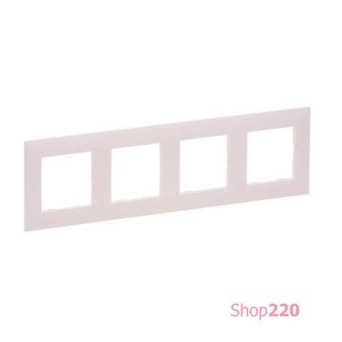 Рамка 4 поста, розовый, Niloe Step Legrand 863294
