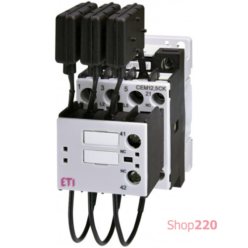 Контактор для конденсаторной батареи CEM CK 12,5.02N (12,5 кВАр, 400-440V) ETI 4643817