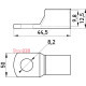 Кабельный наконечник 50 мм кв под пайку, луженая медь, e.end.stand.c.50, D8.2 Enext s19023