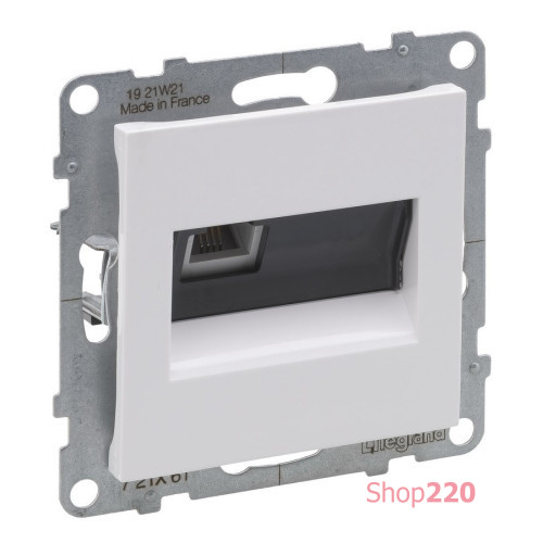 Розетка телефонная RJ11, белый, Suno Legrand 721161