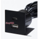 Розетка USB тип А+С в стол и мебель, черный, Versapick ASA 060.29Z.00045