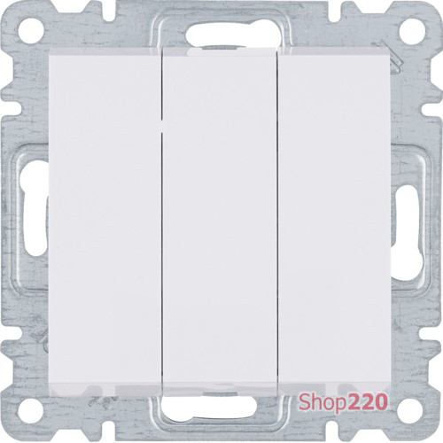 Выключатель трехклавишный, белый, Lumina-2 WL0070 Hager
