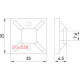 Основа для кабельной стяжки 25х25мм e.ctb.stand.25.25