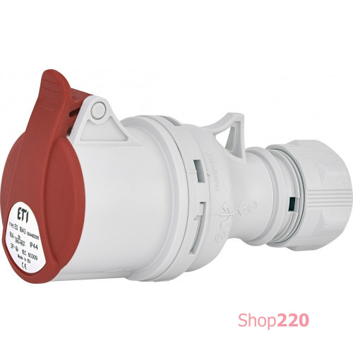 Розетка кабельная 16A, 400V, 3P+PE, IP44 ES-1643 ETI 4482001