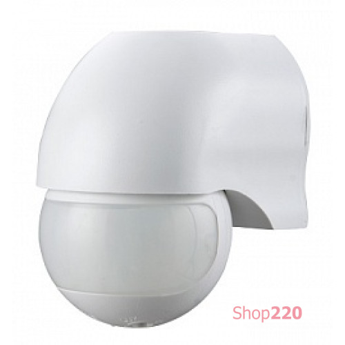 Датчик движения настенный, 180°, IP44, e.sensor.pir.12.white