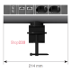 Блок розеток на стол 220В + USB + RJ45, алюминий/черный, Axessline Desk Kondator