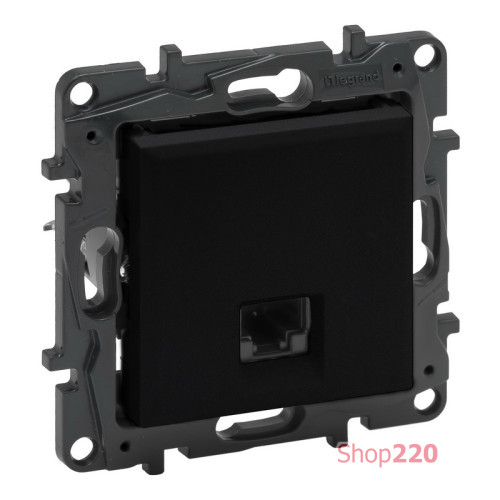 Розетка компьютерная RJ45 CAT5e UTP, черный, Niloe Step Legrand 863559B