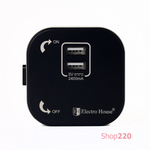 Трековая розетка USB, черный, Pandora Black EH-PT-002B