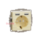 Розетка электрическая с USB тип А+А, береза, Sedna Design SDD180052
