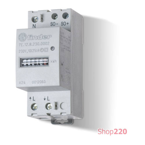 Energy meter 25A, 1-phase, Mechanical display Finder 7E1282300002
