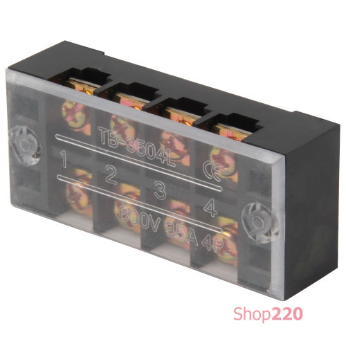 Клеммная колодка защищенная 35А, 4 полюса, e.tc.protect.35.4 Enext p056012