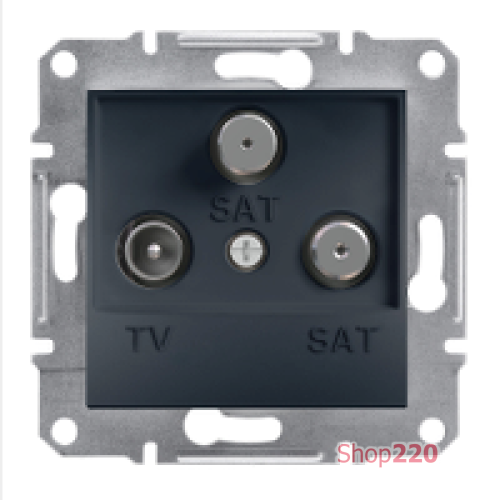 Розетка TV-SAT-SAT конечная, антрацит, EPH3600171 Asfora Schneider
