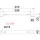 Кронштейн напольный/настенный 300 мм для проволочного лотка, FS (18-22 мкм) 6015670