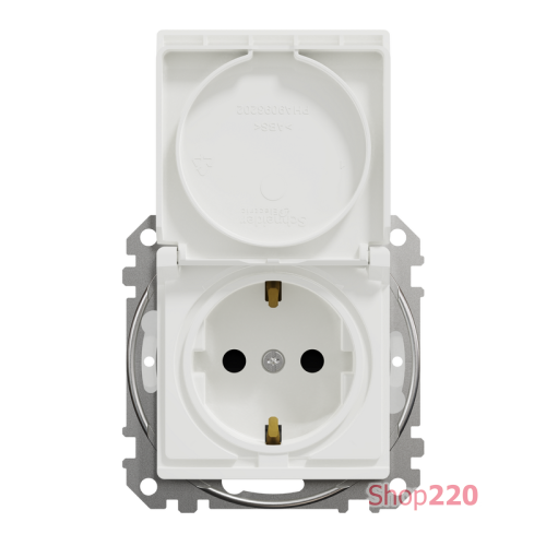 Розетка влагозащищенная IP44, белый, Sedna Design SDD211024