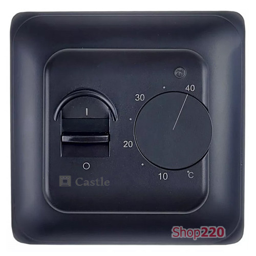 Терморегулятор механический для теплых полов Castle RTC 70.26 Black Mat