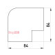 Наружный угол для короба 100х60мм, e.trunking.blend.out.stand.100.60 Enext s2033011