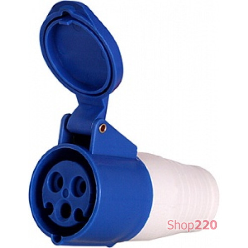 Силовая розетка 16А, 220В, 3 полюса, переносная, e.socket.pro.3.16