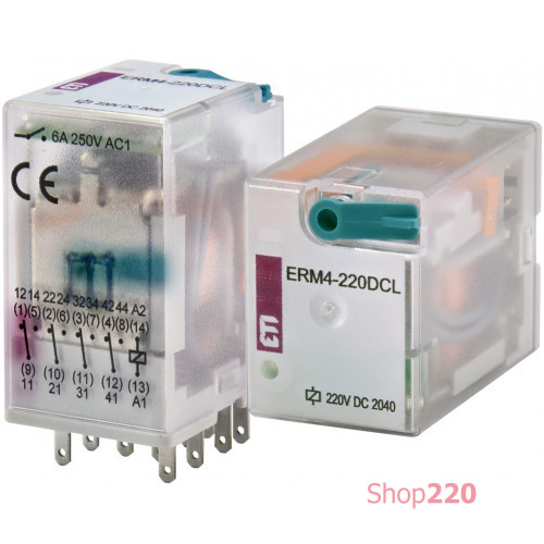Электромеханическое реле ERM4-220 DCL 4p ETI 2473023