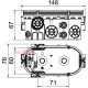 Подрозетник двойной углубленный герметичный в кирпич/бетон, UG 66-DV-L Obo Bettermann