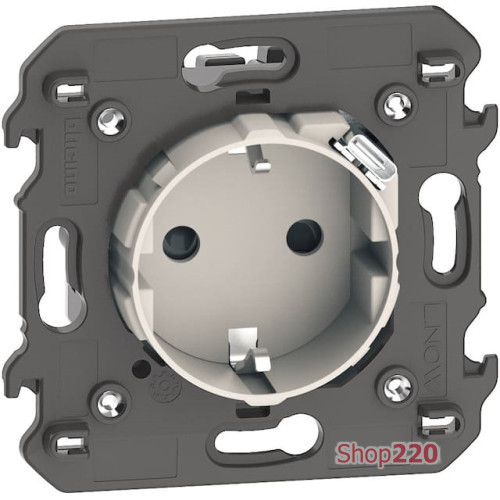 Механизм розетки электрической с USB зарядкой 2R+З/USB тип C ~250В 16А/=5В 1.5А 2 модуля. песочный. Bticino Living Now. KM4141USB