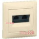 Розетка компьютерная RJ45 двойная, слоновая кость, 774131 Valena Legrand