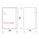 Щит ударопрочный из АБС-пластика 250х330х130мм, IP65, e.plbox.250.330.130.blank, Enext CP5002