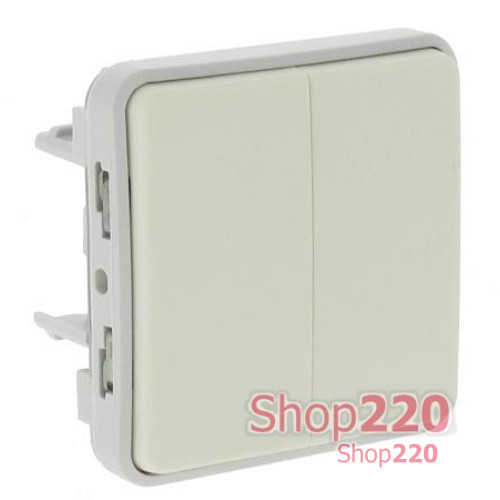 Выключатель IP55 2-клавишный, IP55, белый, 69625 Legrand