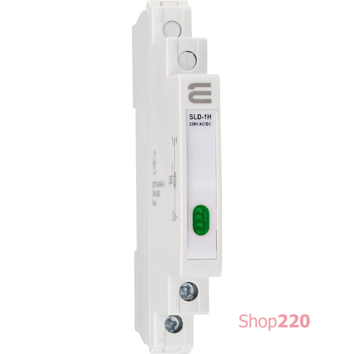 Индикатор на дин-рейку зеленый, узкий, 230V AC/DC, SLD-1H A0140030002