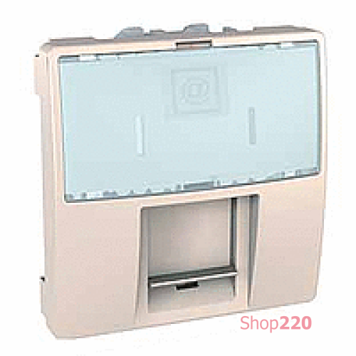 Мех. розетки RJ45 FTP кат. 5е, 2м., слонова, (MG3.413.25)MGU3.473.25 Schneider Unica