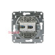 Розетка компьютерная RJ-45 двойная, бронза, EPH4400169 Asfora Schneider