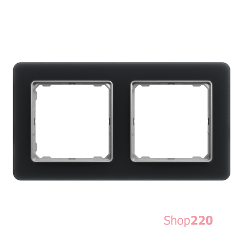 Рамка 2 поста, матовое стекло, Sedna Design SDD362802