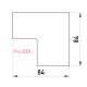 Внутренний угол для короба 100х60мм, e.trunking.blend.in.stand.100.60 Enext s4033011