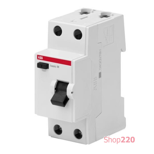 УЗО 25А, 30 мА, 2 полюса, тип АС, ABB BMF41225