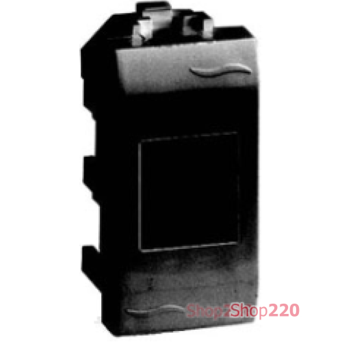 Розетка компьютерная RJ45 AMP 110 Connect экранированная, 1мод., черный, Brava ДКС 77647N