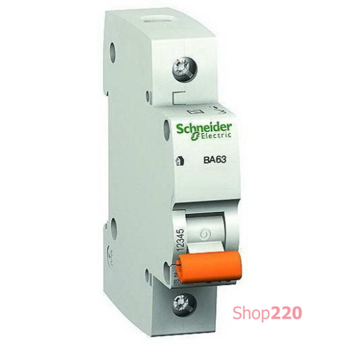 Автомат 6A, 1-фазный, тип С, "Домовой" 11201 Schneider Electric