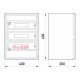 Щит ударопрочный на 60 модулей, уличный IP65, e.plbox.400.600.200.60m.blank ENEXT CP5105