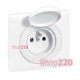 Накладка электрической розетки IP44, белая, 67841 Legrand
