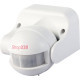 Датчик движения настенный, 180°, IP44, e.sensor.pir.09.white