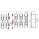 Клеммная колодка на 10 соединений, безвинтовой контакт, DF-3012-10 A0130010210