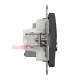 Розетка телевизионная и компьютерная TV+RJ45 кат. 6 UTP, черный, Sedna Design SDD114469T