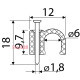 Скоба белая CHR-6 мм круглая (100 шт.) A0150030003