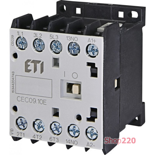 Контактор миниатюрный CEC 09.10-24V DC (9A; 4kW; AC3) ETI 4641102