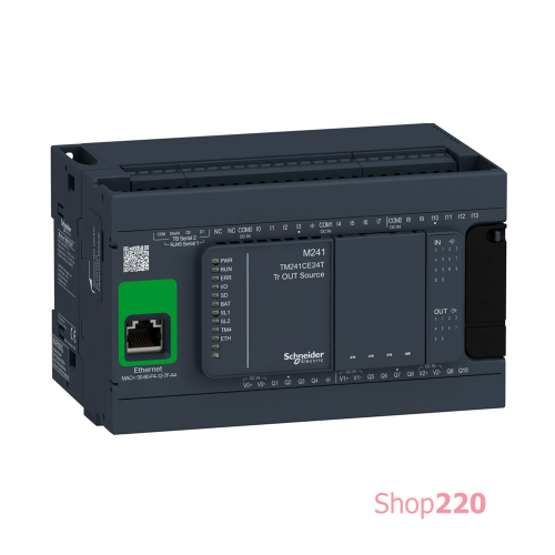Программируемый логический контроллер M241 24 входа/выхода транз., 2 RS485, 1 Ethernet TM241CE24T
