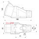 Силовая розетка стационарная 3Р+N+Z, 400В, 32А, IP44 безвинтовая, Tarel 127S