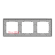 Рамка 3 поста, черное стекло, Sedna Design SDD361803