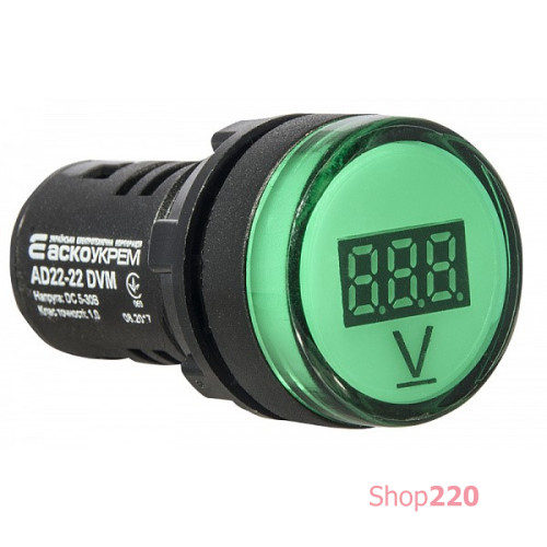 Цифровой измеритель напряжения AD22-22DVM DC 5-30В (зеленый) A0190010014