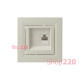 Розетка компьютерная RJ-45 кат.6, кремовый, EPH4700123 Schneider Asfora
