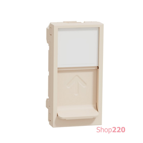 Центральная плата RJ45 Keystone / Systimax, бежевый, 1 модуль, Unica New Schneider NU946044